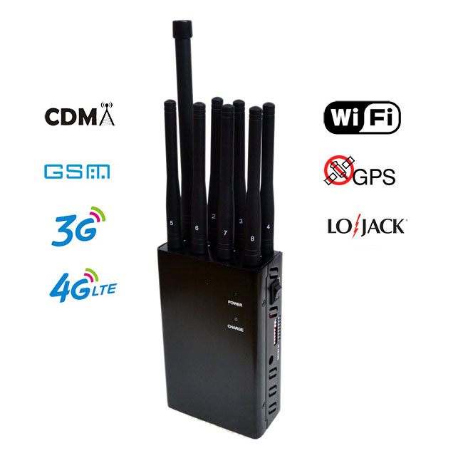 8 Band 3G 4G Tragbarer Handy Störsender Störsender der WLAN 2.4G GPS Frequenz stört